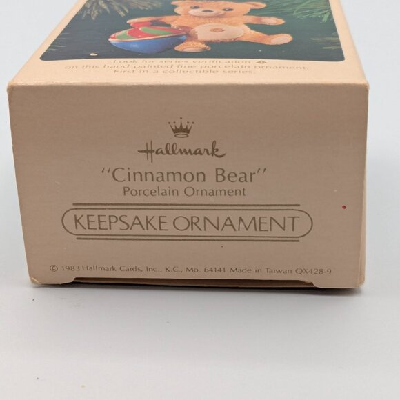 Hallmark Keepsake Cinnamon Bear 1983, 1st in Series, Vintage Porcelain Ornament - Picture 9 of 11